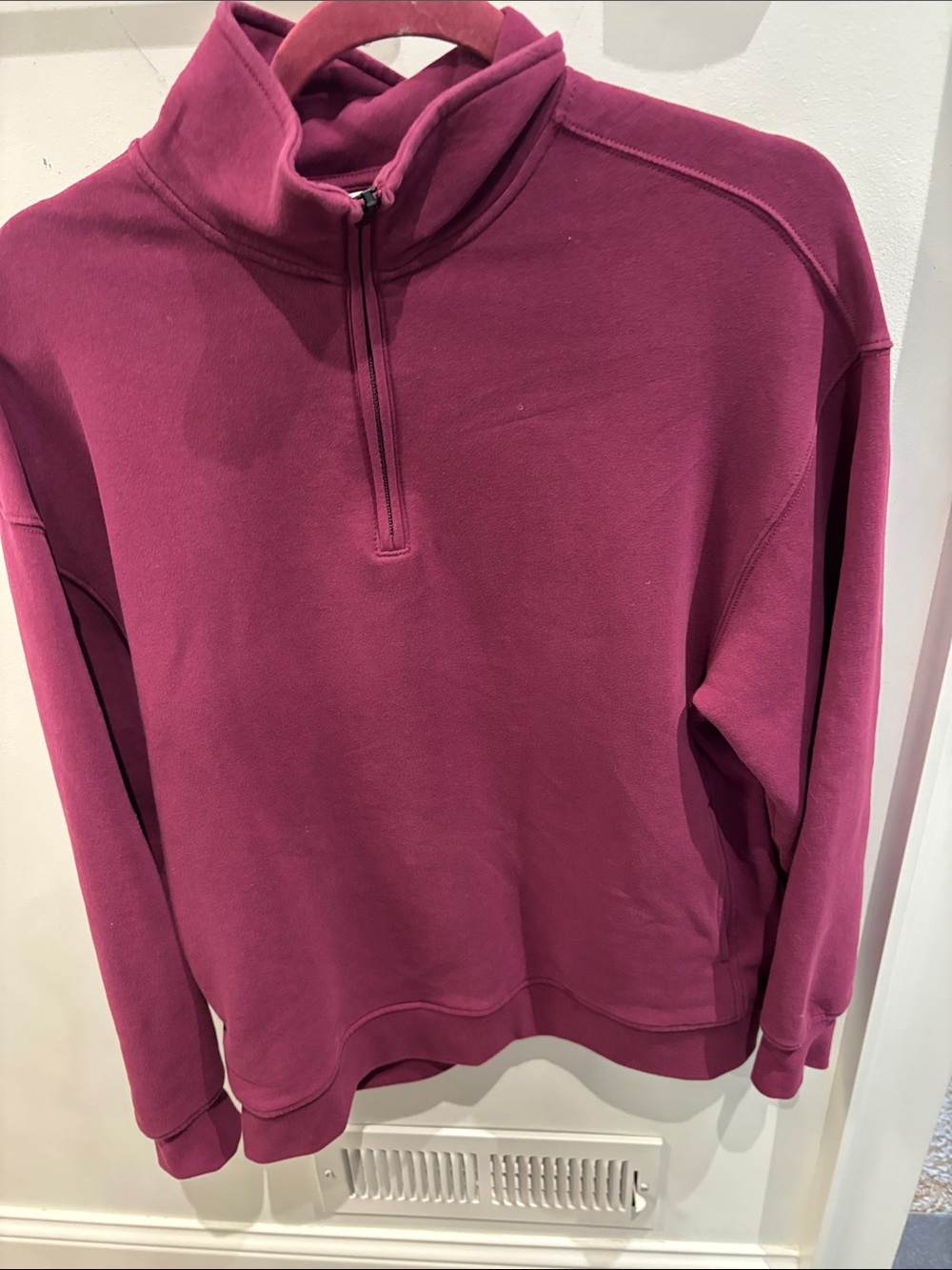 Athleta Plum Half-Zip Sweatshirt